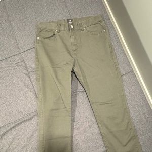 H&M Slim Fit Men's Pants - Olive Green - 30 Waist